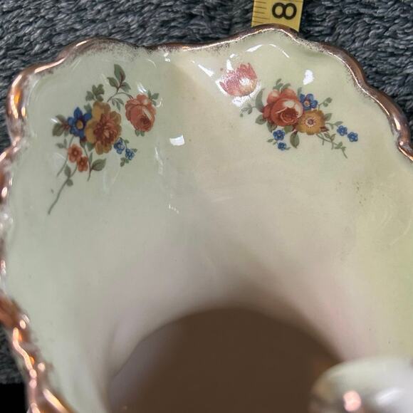 Crown Devon c1920 Pitcher Floral Porcelain England - Picture 10 of 16